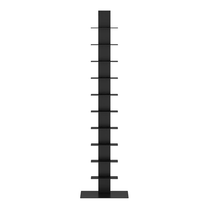 Libreria a Schienale Eksjö Scaffale a 10 Ripiani 150 x 39 x 39 cm Acciaio Nero [en.casa]