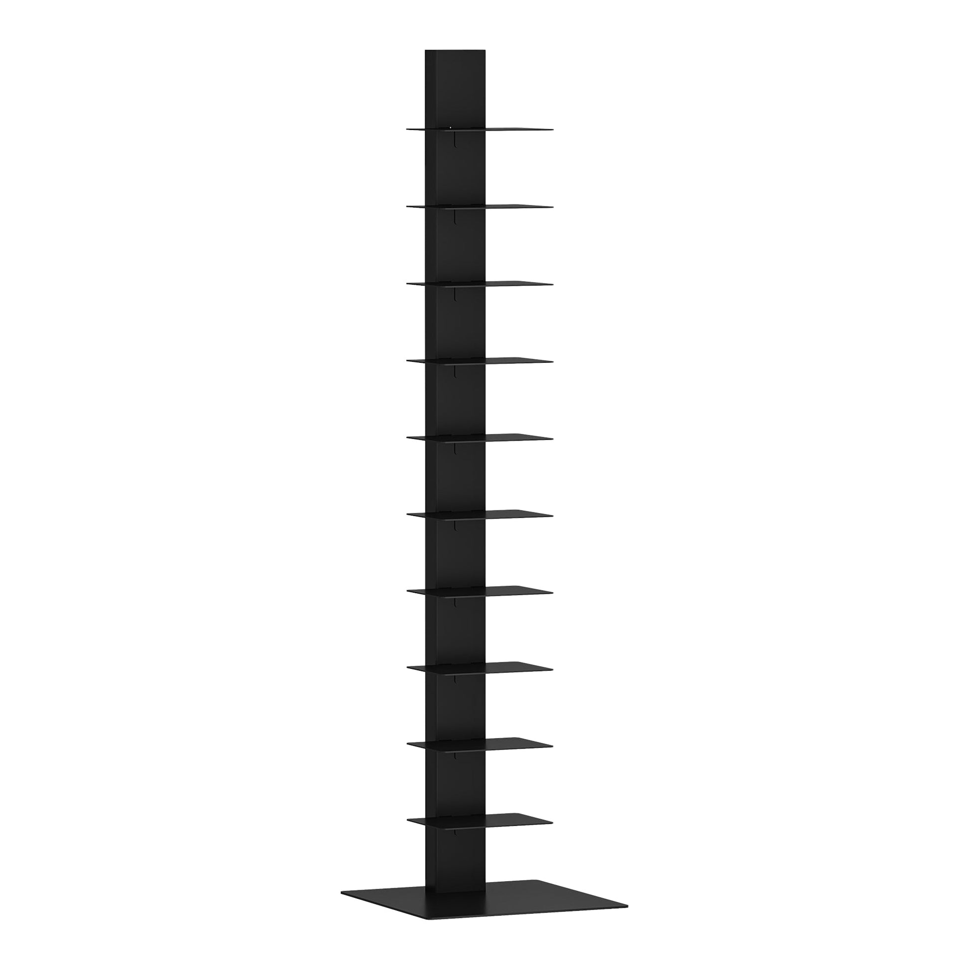 Libreria di design per soggiorno ripiano in acciaio stile originale 150 x 39 x 39 cm nero opaco 03_0006476
