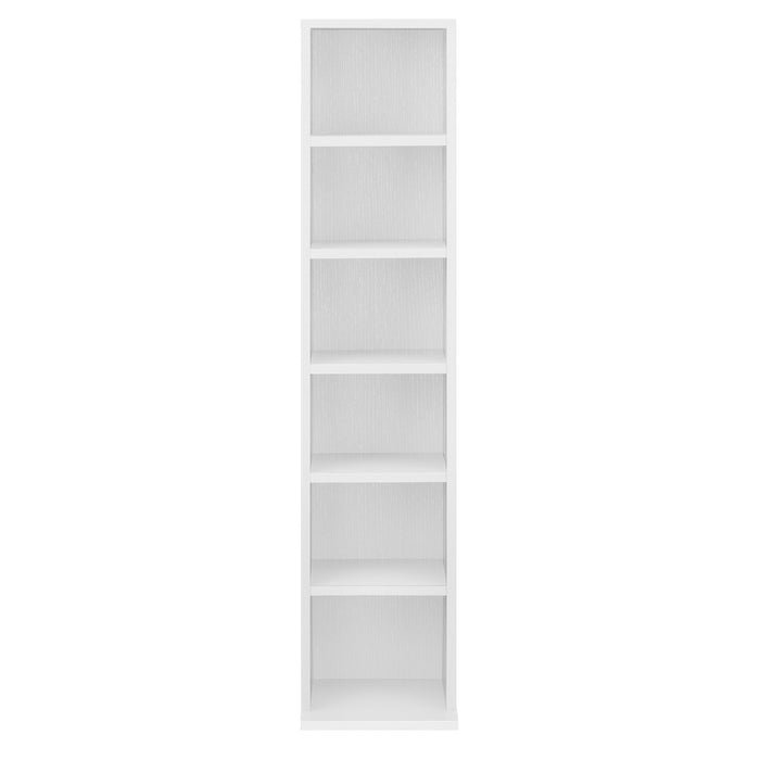 Scaffale porta CD/DVD a torre 90 cm MDF melaminico bianco 03_0001677