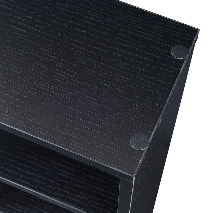 Scaffale a Colonna Tynset con 12 Scomparti per CD DVD 175x20x20 cm Nero [en.casa]