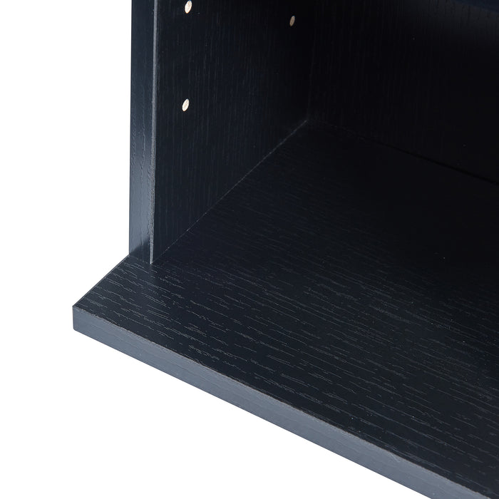 Scaffale a Colonna Tynset con 12 Scomparti per CD DVD 175x20x20 cm Nero [en.casa]