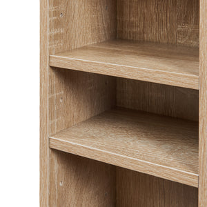 Scaffale a Colonna Tynset con 12 Scomparti per CD DVD 175x20x20 cm Effetto Rovere Sonoma [en.casa]