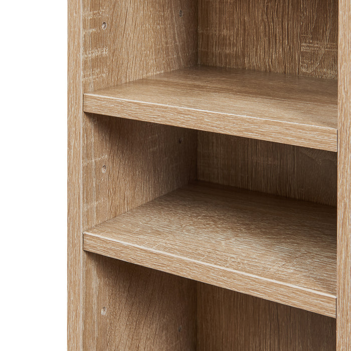 Scaffale a Colonna Tynset con 12 Scomparti per CD DVD 175x20x20 cm Effetto Rovere Sonoma [en.casa]