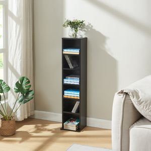 Scaffale a Colonna Tynset con 6 Scomparti per CD DVD 90x20x20 cm Nero [en.casa]