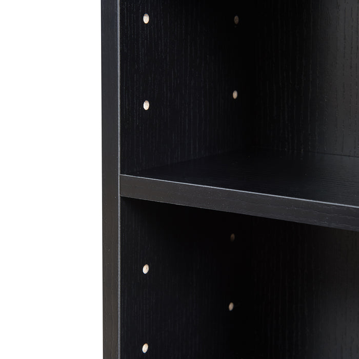 Scaffale a Colonna Tynset con 6 Scomparti per CD DVD 90x20x20 cm Nero [en.casa]