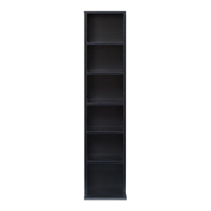 Scaffale a Colonna Tynset con 6 Scomparti per CD DVD 90x20x20 cm Nero [en.casa]