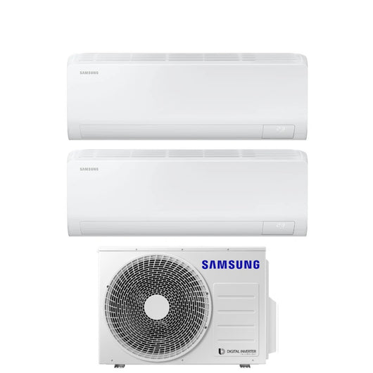 Climatizzatore Condizionatore Samsung Dual Split Inverter serie CEBU S2 7+18 con AJ068TXJ3KG R-32 Wi-Fi Integrato 7000+18000