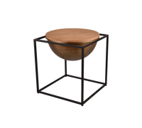 CELINA TAVOLINO METALLO E LEGNO 53X55,5CM COLORE NERO