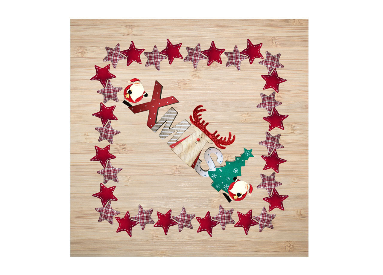 Tovaglia Natale Digitale Centrotavola Natalizio 100% Cotone Ninnoli Xmas SV - 90x90 - Ninnoli