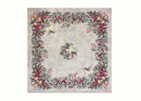 Tovaglia Natale Centrino Runner Centrotavola Natalizio Gobelin Silver Stella 1310 - 100x100 - Silver Stella