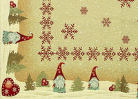 Tovaglia Natale Centrino Runner Tavolo Centrotavola Natalizio Gnomo Cuore 1063 - 100x100 - Gnomo Cuore