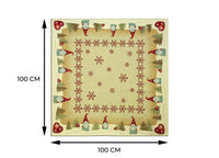 Tovaglia Natale Centrino Runner Tavolo Centrotavola Natalizio Gnomo Cuore 1063 - 100x100 - Gnomo Cuore