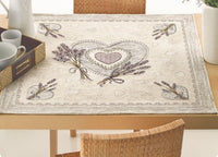 Tovaglia Copritavolo Centrino Runner Tavola Fantasia Floreale Lavanda Made Italy - 90x90 - Lavanda