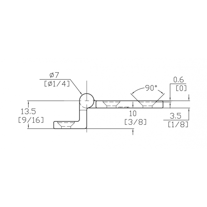 CERNIERA A SBALZO INOX 316