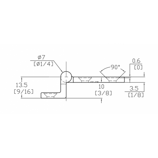 CERNIERA A SBALZO INOX 316
