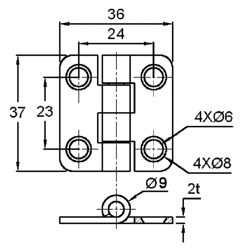 CERNIERA INOX 316 CON COPERTURA