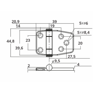 CERNIERA INOX 316 CON COPERTURA