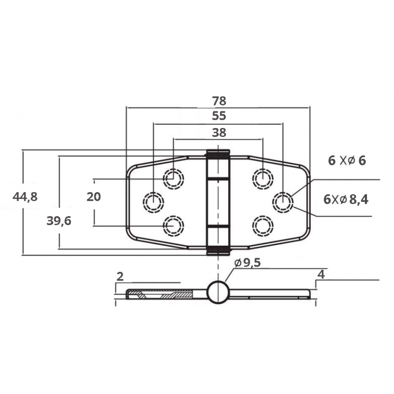 CERNIERA INOX 316 CON COPERTURA
