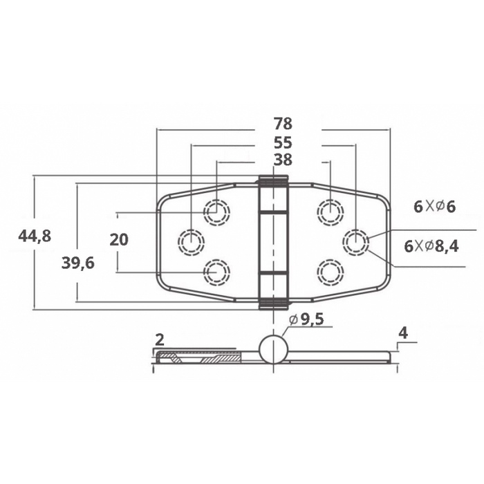 CERNIERA INOX 316 CON COPERTURA