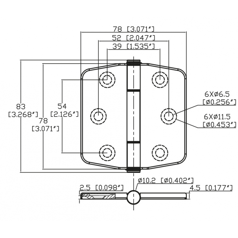 CERNIERA INOX 316 CON COPERTURA