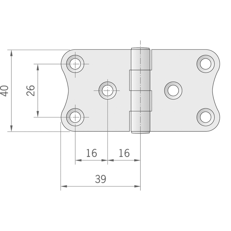 CERNIERA INOX MM.78X40