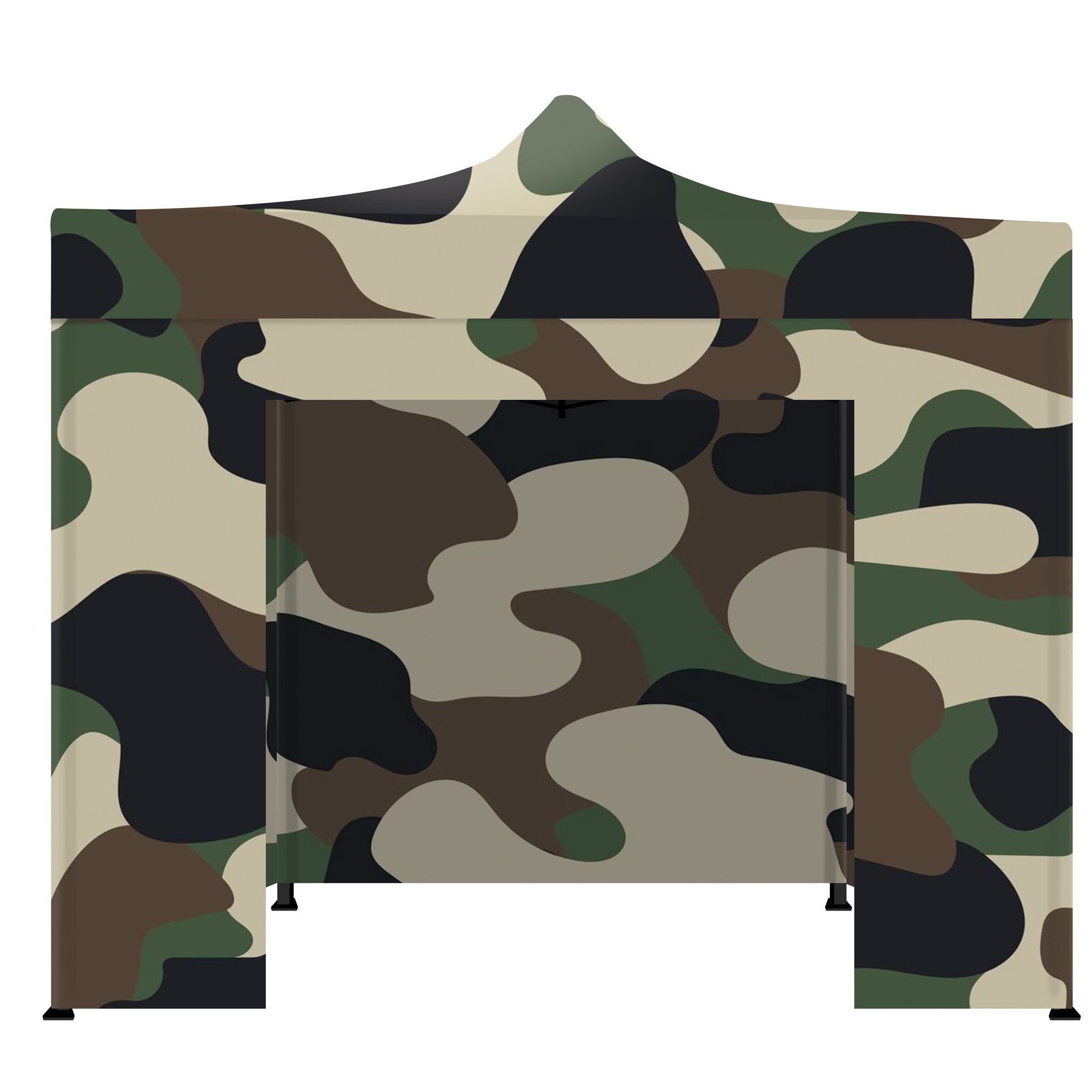 Taman Tenda / Gazebo Per Giardino 3X6 Impermeabile Tendone Pieghevole Fiere Mercati Con Teli Laterali Colore Camouflage