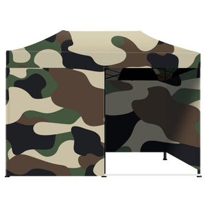 Taman Tenda / Gazebo Per Giardino 3X6 Impermeabile Tendone Pieghevole Fiere Mercati Con Teli Laterali Colore Camouflage