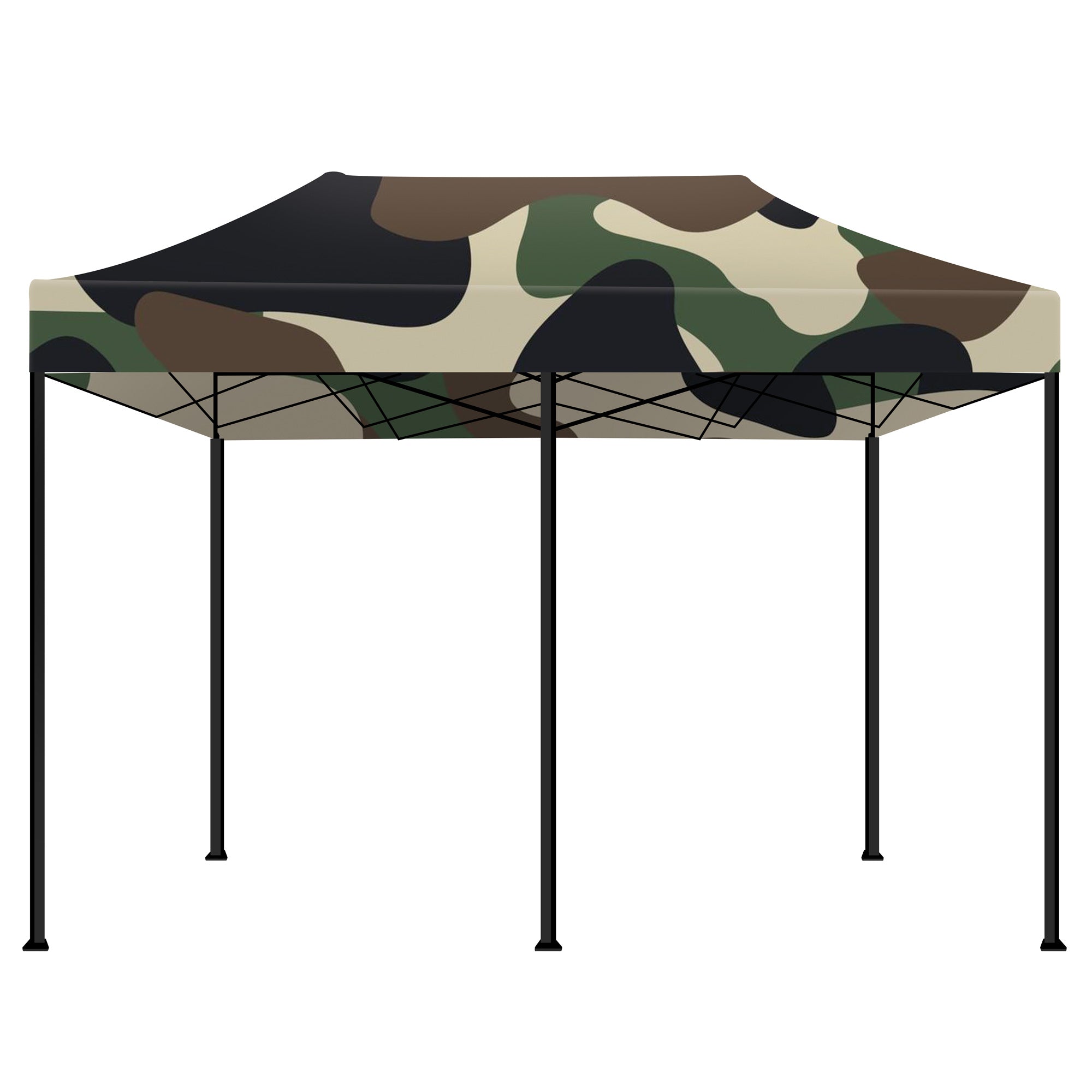 Taman Tenda / Gazebo Per Giardino 3X6 Impermeabile Tendone Pieghevole Fiere Mercati Con Teli Laterali Colore Camouflage