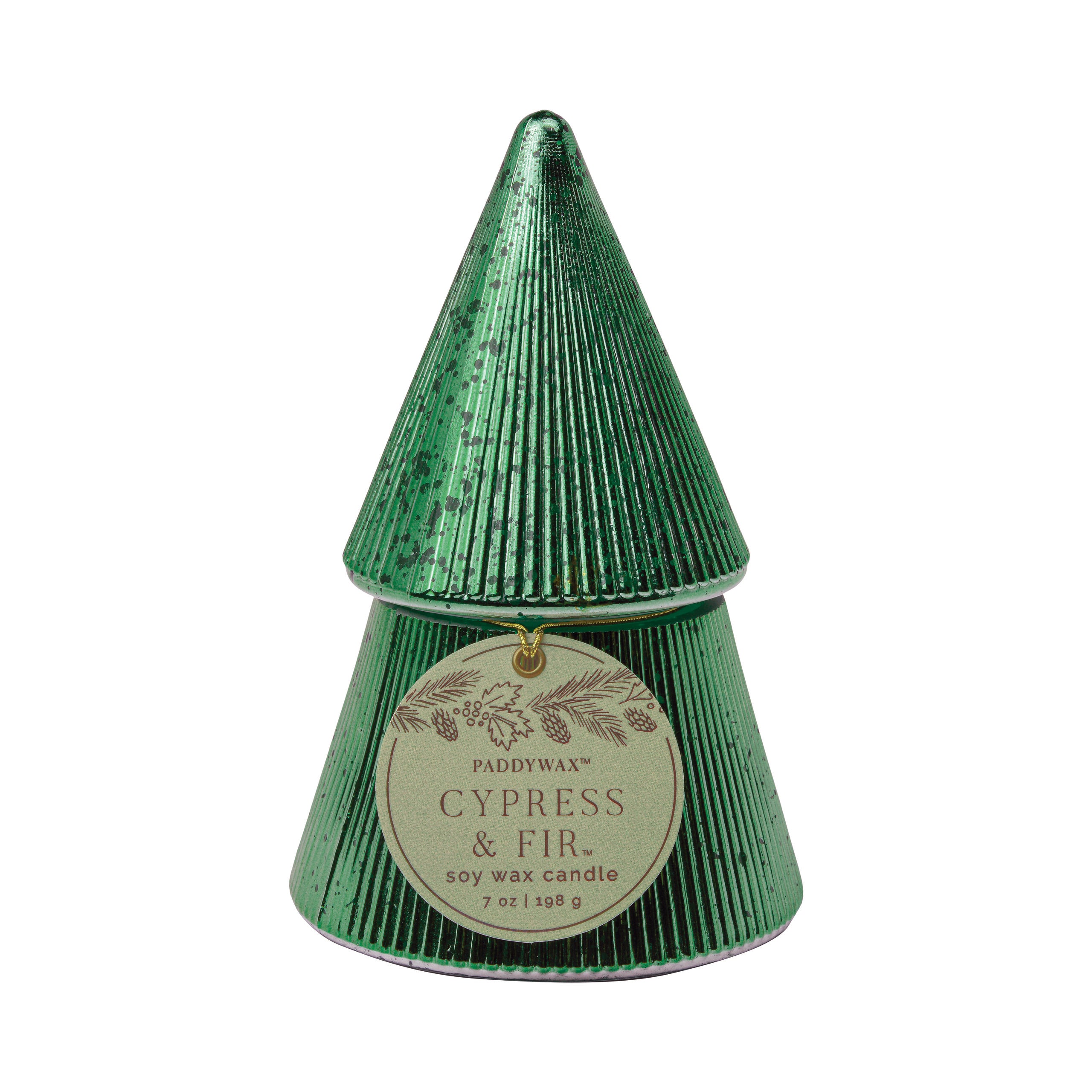 Candela "Cypress & Fir" 198g Albero Verde, Stacked Tree Candle