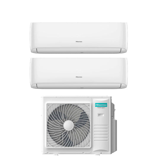 Climatizzatore Condizionatore Hisense Dual Split Inverter serie HI-COMFORT 18+18 con 5AMW105U4RQC R-32 Wi-Fi Integrato 18000+18000