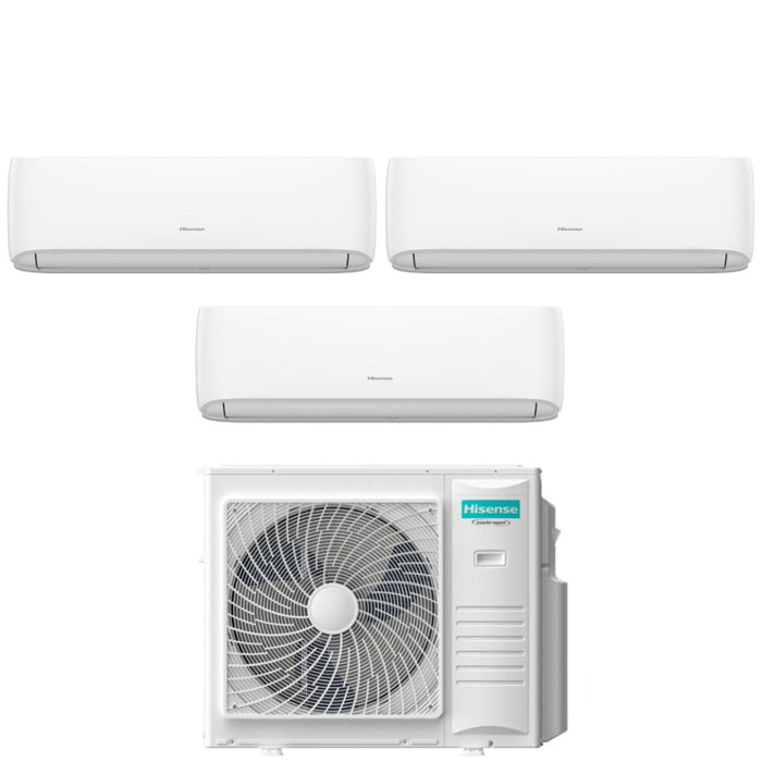 Climatizzatore Condizionatore Hisense Trial Split Inverter serie HI-COMFORT 9+9+18 con 5AMW105U4RQC R-32 Wi-Fi Integrato 9000+9000+18000