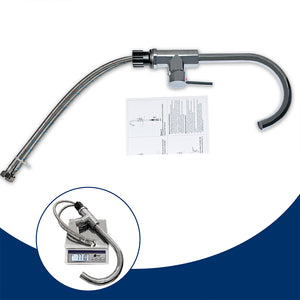 AICA Rubinetto miscelatore cucina per lavello collo di cigno, cromato