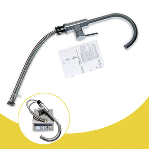 AICA Rubinetto da cucina miscelatore monocomando con beccuccio alto girevole 360, cromato