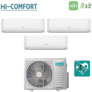 Condizionatore Trial Split Hisense Hi-Comfort 7+7+9 con 3AMW72U4RJC R-32 Wi-Fi Integrato