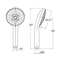 Doccetta soffione vasca doccia 5 funzioni multigetto anticalcare abs cromato *** pezzi 1