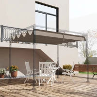 Tettuccio di Ricambio per Pergola, Tela di Ricambio con Protezione Solare Anti-UV per Pergola da 3 x 2 m, Marrone