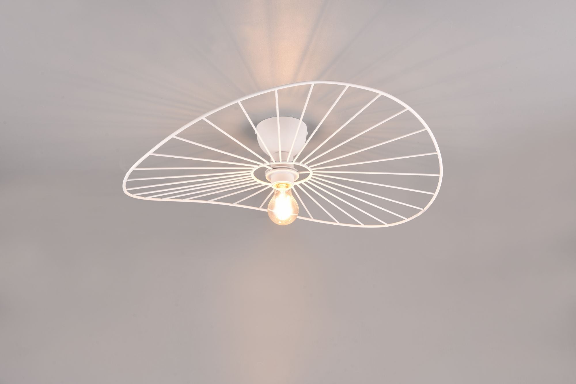 CHAPEAU PLAFONIERA METALLO BIANCO D.60CM 1 LUCE ATTACO E27