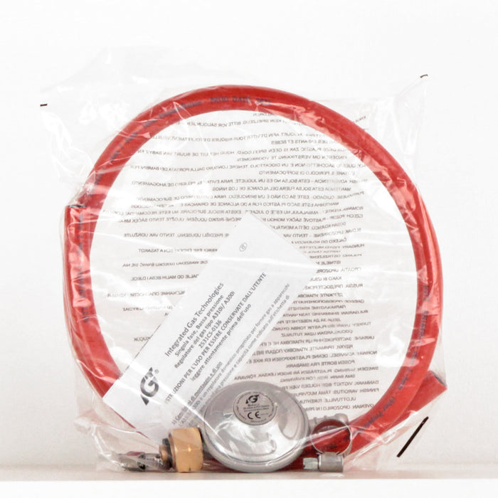 Regolatore a gas con tubo flessibile