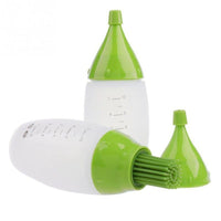 CHEF'S BOTTLE SET 2 BOTTIGLIE SILICONE 3 TESTINE PER PASTICCERIA BARBEQUE