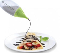 CHEF'S BOTTLE SET 2 BOTTIGLIE SILICONE 3 TESTINE PER PASTICCERIA BARBEQUE