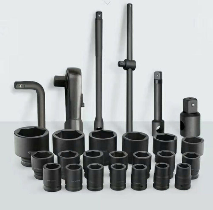 CHIAVI A BUSSOLA ESAGONALI 3/4" E 1" 26 PZ CAMION TRATTORI CON CRICCHETTO