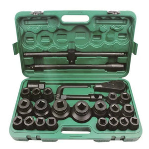 CHIAVI A BUSSOLA ESAGONALI 3/4" E 1" 26 PZ CAMION TRATTORI CON CRICCHETTO