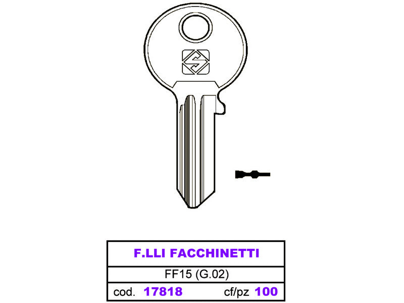 CHIAVI FACCHINETTI FF15 CONF. PZ 10