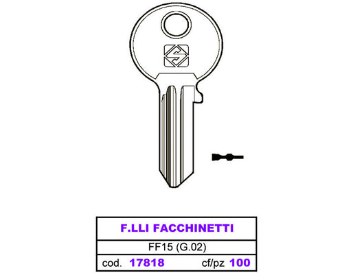 CHIAVI FACCHINETTI FF15 CONF. PZ 10