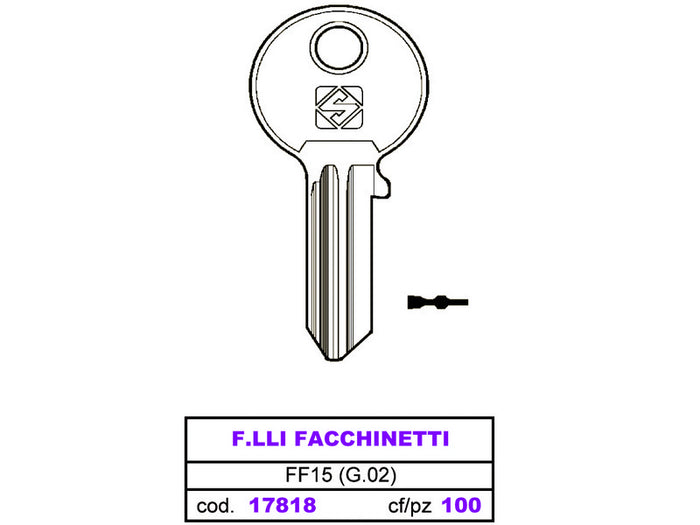 CHIAVI FACCHINETTI FF15 CONF. PZ 10