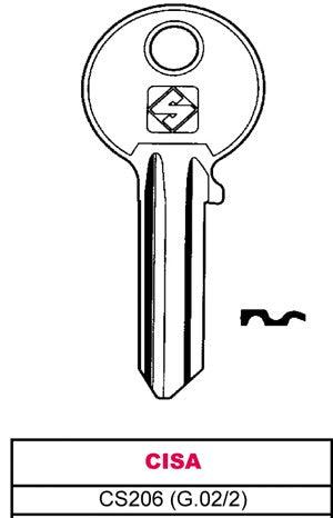 CHIAVI PZ10 CISA CS206 SENZA MARCA GENERICO
