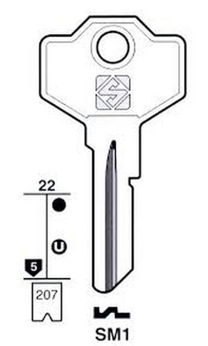 CHIAVI PZ10 GIUSSANI SM1 MARCA GENERICO