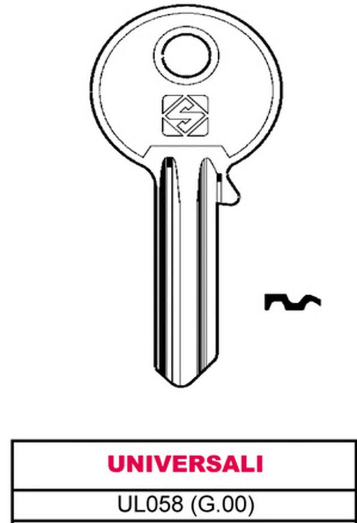 CHIAVI PZ10 UL 058 UNIVERSALE SENZA MARCA GENERICO