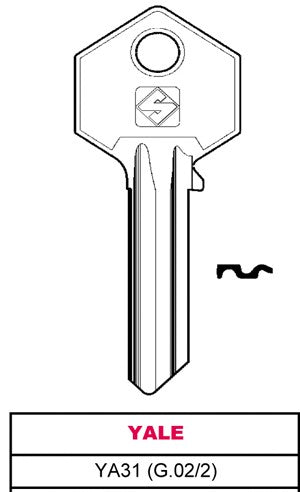 CHIAVI PZ10 YALE YAL6 SENZA MARCA GENERICO
