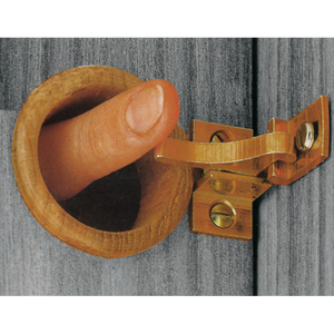 CHIUSURA OTTONE C/BOCCOLA TEAK